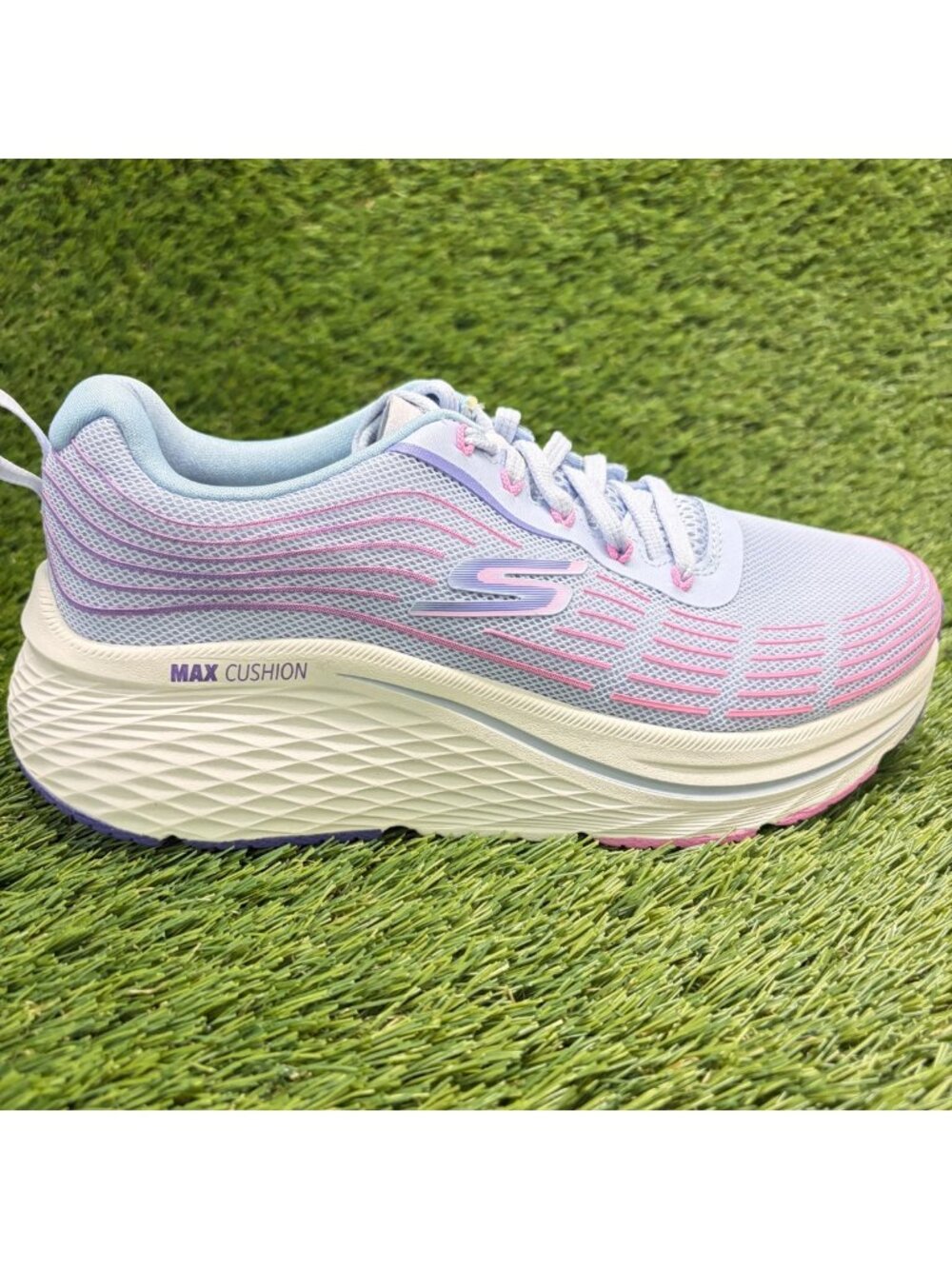 Skechers Max Cushioning Elite 2.0 Womens Size 7 Purple Running Shoes Sneakers